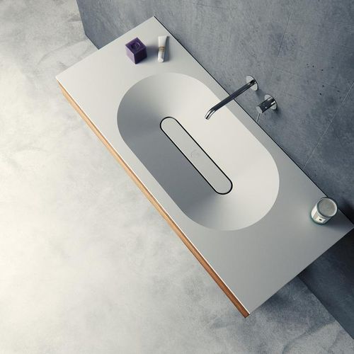 Подвесная раковина - BENITIER-02 - Le Projet - из Solid Surface / прямоугольная / современная