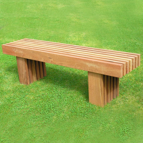 Современная общественная скамейка - TYPE 8 - Woodscape. - из дерева / FSC-сертифицированная / из долговечных материалов