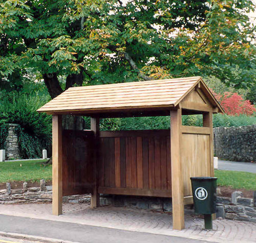 Крытая автобусная остановка из дерева - STANDARD - Woodscape.