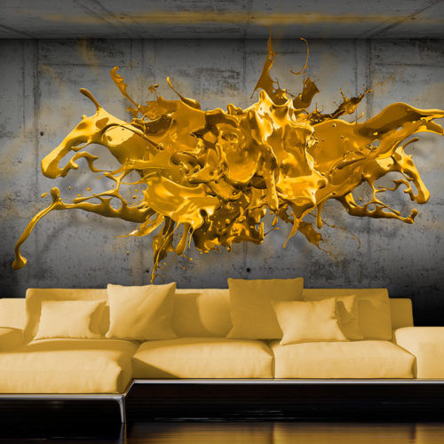 Современный обои - YELLOW SPLASH - WALL DESIGNERS - абстрактный мотив / с размерным эффектом / нетканый