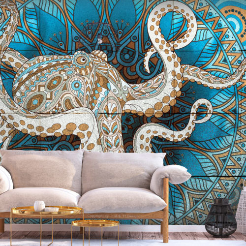Современный обои - ZEN OCTOPUS - WALL DESIGNERS - с рисунком животных / нетканый
