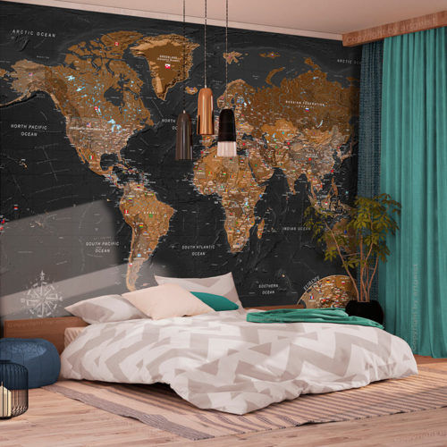 Современный обои - WORLD: STYLISH  - WALL DESIGNERS - карта / с размерным эффектом / нетканый