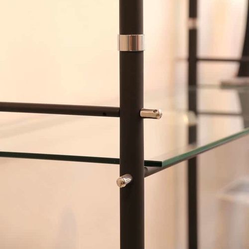 Современный стеклянный шкаф - MODULA - Del Barba Lavorazioni Metalli Srl - напольный / из латуни / из алюминия