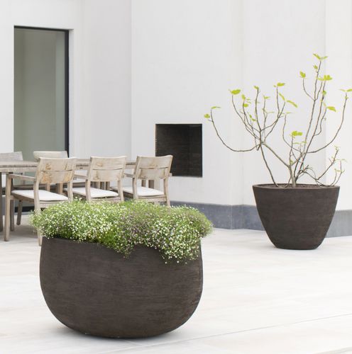 Садовый горшок из терракоты - GRACE - Deseo Ceramics - отдельностоящий / круглый