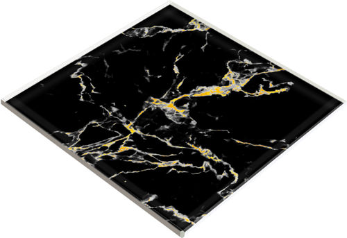 Напольное покрытие из стекла - CALACATTA BLACK GOLD - Crystalexe - для интерьера / для ступени / для сектора услуг