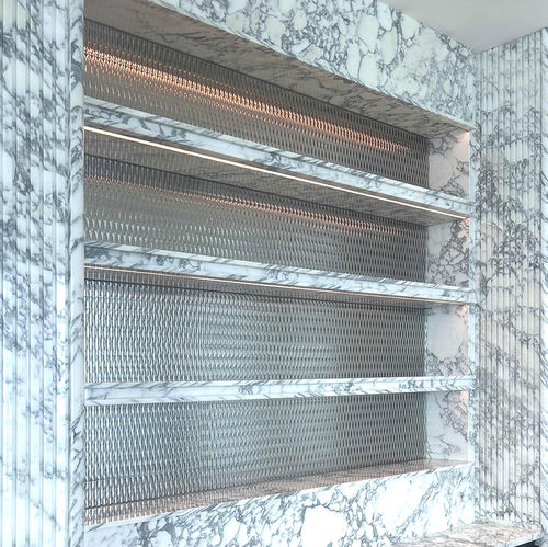Стеклянная панель для безопасности - R20201GYG2M2 - Rahmen (Asia) Limited - слоистая / текстурированная / для внутренней компоновки