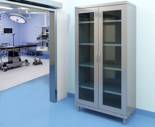 Модульный шкаф для одежды - CUPBOARD INOX 1900x1000x500 mm - Engineering Marketing - современный / из стали / с распашными дверями