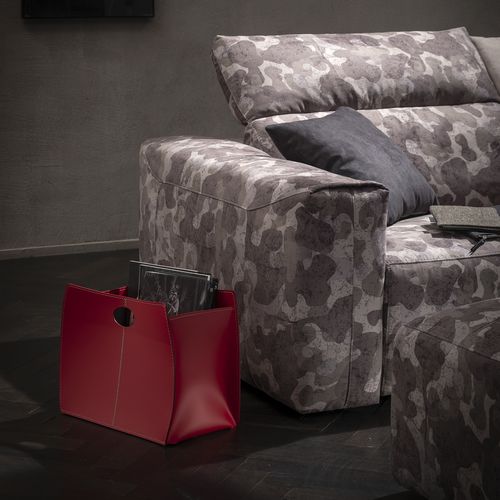 Современная газетница - VANDA - Limac Design® - для бытового использования / из кожи / серая
