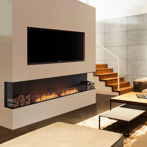 Камин на биоэтаноле - ECOSMART FIRE FLEX 122BY - Cheminée sur mesure - France - встраиваемый / с 3 поверхностями / с открытой топкой