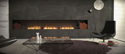 Камин на биоэтаноле - ECOSMART FIRE FLEX 158SS - Cheminée sur mesure - France - встраиваемый / Односторонний / с открытой топкой