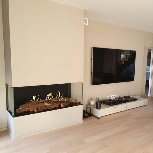 Камин на биоэтаноле - MB1200RW - Cheminée sur mesure - France - встраиваемый / с открытой топкой / современный