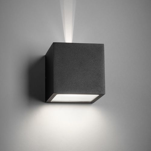 Современный настенный светильник - CUBE - LIGHT POINT - для наружного применения / из алюминия / кубический