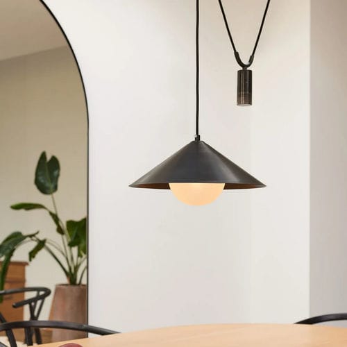 Светильник на кабеле LED - MIKO  - Heathfield and Comapny - конический / из бронзы / из стекла