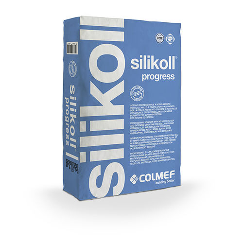 Клей для керамической плитки для цементирования - SILIKOLL PROGRESS - COLMEF - для плиточного пола / минеральный / для цемента