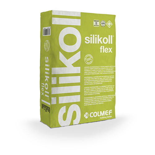 Клей для керамической плитки для цементирования - SILIKOLL FLEX  - COLMEF - для плиточного пола / минеральный
