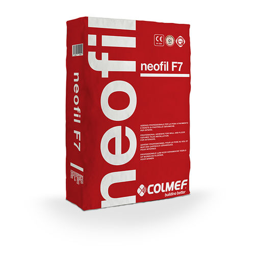 Клей для керамической плитки для цементирования - NEOFIL F 7 - COLMEF - для плиточного пола / гидравлический / в форме порошка