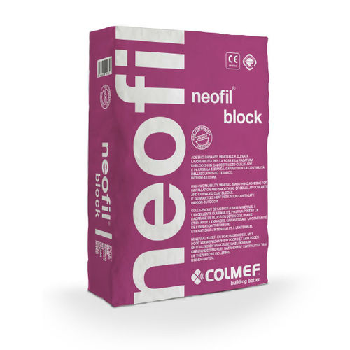 Клей для керамической плитки для цементирования - NEOFIL BLOCK - COLMEF - для блока из ячеистого бетона / для панели из ячеистого бетона / гидравлический
