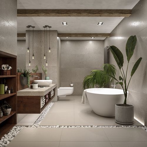 Плита из камня из кварца - NOBLE CONCRETE GREY - Technistone a.s. - для внутренней компоновки / для облицовки / для ванной комнаты