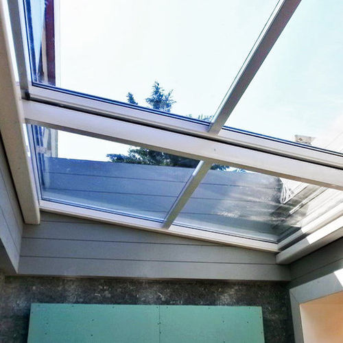 Стеклянная крыша из алюминия - SUNROOF - Evergreen Solutions - механизированная / с двойным остеклением / выдвижная