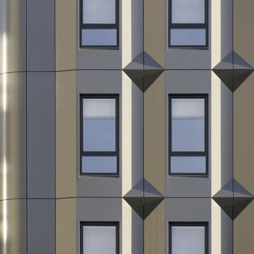 Панельная облицовка фасада - ALUCOBOND® METALLIC COLOURS - ALUCOBOND - из алюминия / из композита / со шпунтовым соединением
