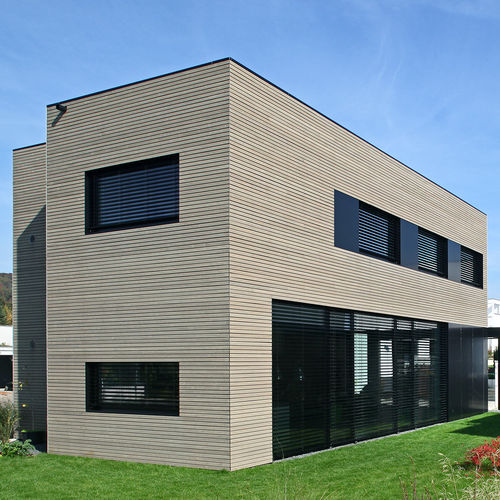 Облицовка фасада из реек - LOFT PASSIVHAUS PHILIPP THALER - ALUCOBOND - из алюминия / из композита / со шпунтовым соединением