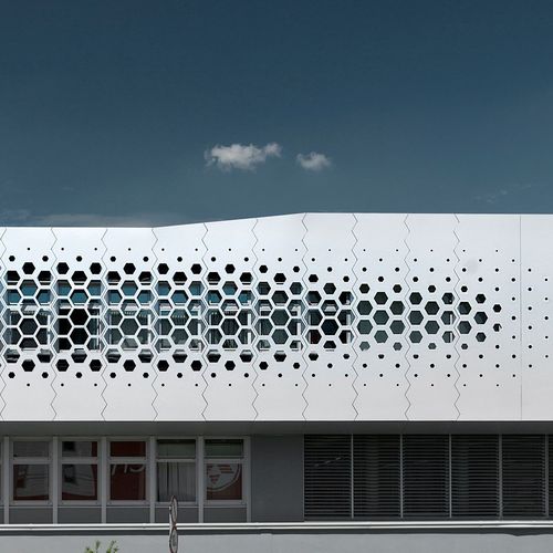 Панельная облицовка фасада - GOLDHAUBEN-WEBE - ALUCOBOND - из алюминия / из композита / со шпунтовым соединением