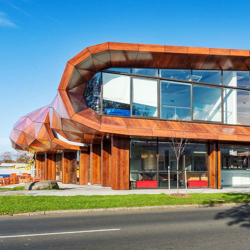 Панельная облицовка фасада - TE ORO COMMUNITY AND ARTS CENTRE - ALUCOBOND - из алюминия / из композита / со шпунтовым соединением
