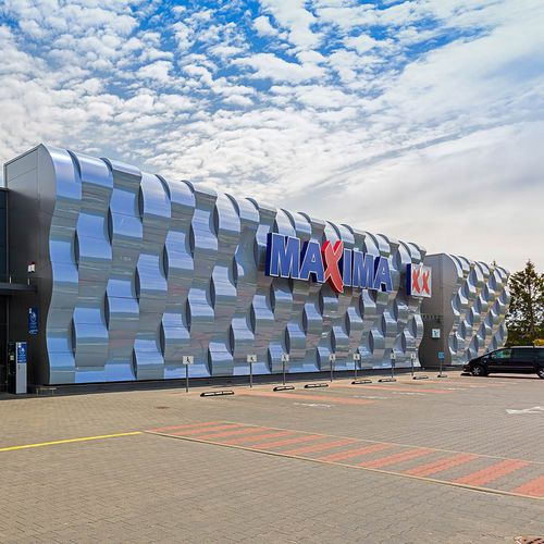 Панельная облицовка фасада - MAXIMA SHOPPING CENTRE - ALUCOBOND - кассетная / из композита / из алюминия