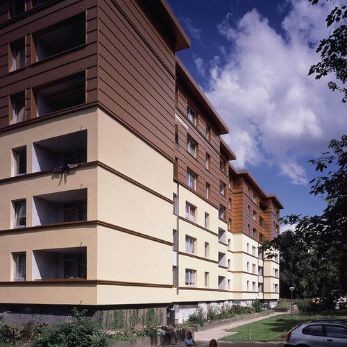 Панельная облицовка фасада - MODERNISATION SCHARNHORST HOUSING UNITS - ALUCOBOND - из алюминия / из композита / со шпунтовым соединением
