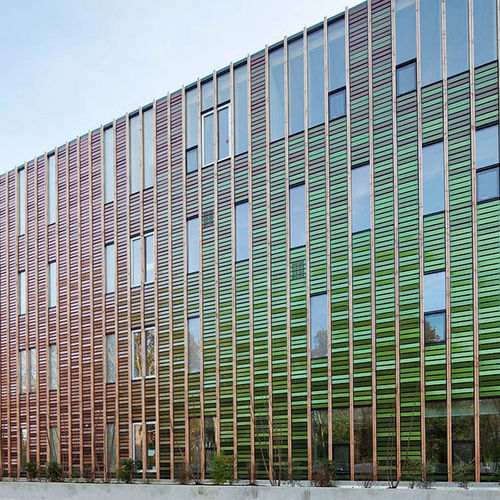 Облицовка фасада из реек - OFFICE 64 DE L'HABITAT - ALUCOBOND - из композита / из алюминия / со шпунтовым соединением
