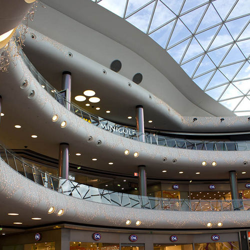 Кассетная облицовка фасада - MARINEDA SHOPPING CENTER - ALUCOBOND - из композита / из алюминия / со шпунтовым соединением