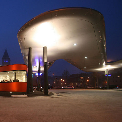 Композитная панель для настила - BUSBAHNHOF JENA - ALUCOBOND - для зданий / для маркиз / для навеса