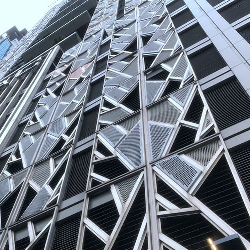 Листовая облицовка фасада - MCT-004 - M-City Aluminum Co., Ltd. - из алюминия / перфорированная / 3D
