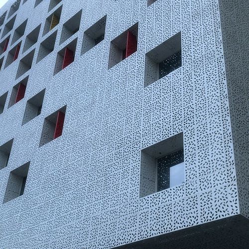 Панельная облицовка фасада - MCT-N01 - M-City Aluminum Co., Ltd. - из алюминия / перфорированная / имитация металла