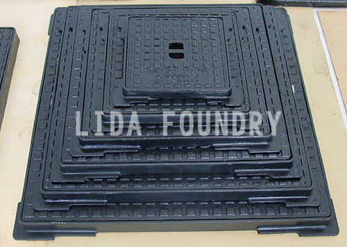 Крышка люка из чугуна - EN124-B125 DUCTILE IRON - Botou city lida foundry co.,ltd - квадратная