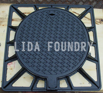 Крышка люка из чугуна - D400 850*850 - Botou city lida foundry co.,ltd - квадратная