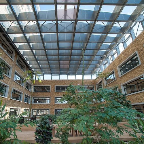 Фиксированная стеклянная крыша - ATRIUM - Forzon - стальная конструкция / алюминиевая конструкция / прозрачная