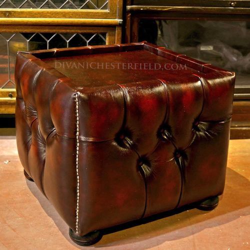 Пуф честерфилд - CUSHION - Harleq - из кожи / квадратный / прямоугольный