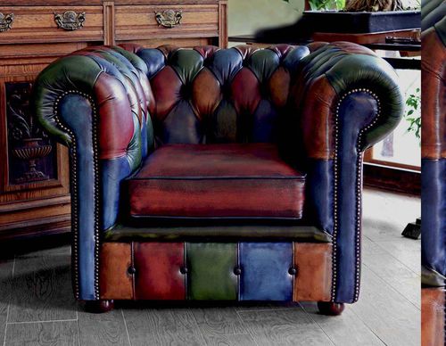 Клубное кресло честерфилд - CUSHION  - Harleq - из кожи / из бука / ручной работы