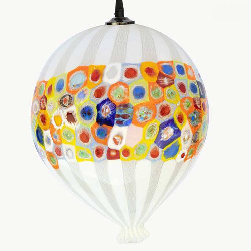 Подвесная лампа - BALLOON WITH MILLEFIORI  - Original Murano Glass s.n.c. - из дутого стекла / из муранского стекла / современная