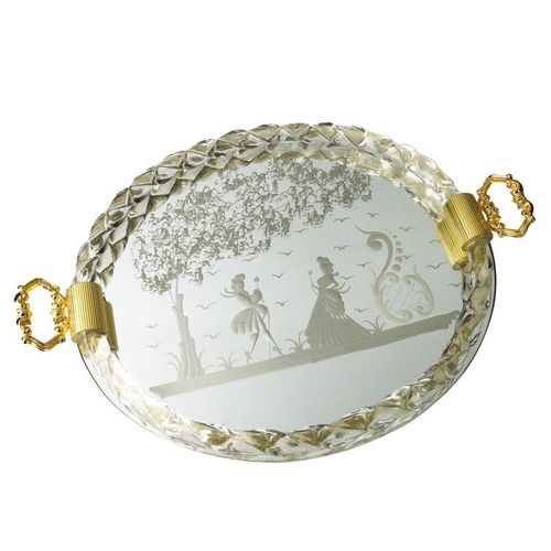 Поднос для обслуживания из золота - ELISABETTA  - Original Murano Glass s.n.c. - из муранского стекла