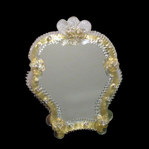 Настольное зеркало - FLOWERS RE CARLO - Original Murano Glass s.n.c. - классическое / из муранского стекла / позолоченное