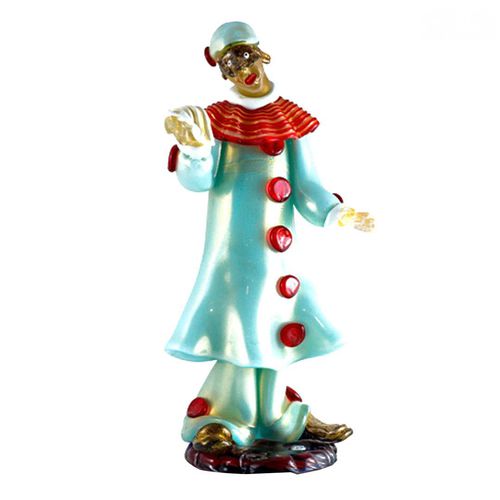 Скульптура из муранского стекла - VENETIAN OLD STYLE GOLDONIANI : PIERROT - Original Murano Glass s.n.c.