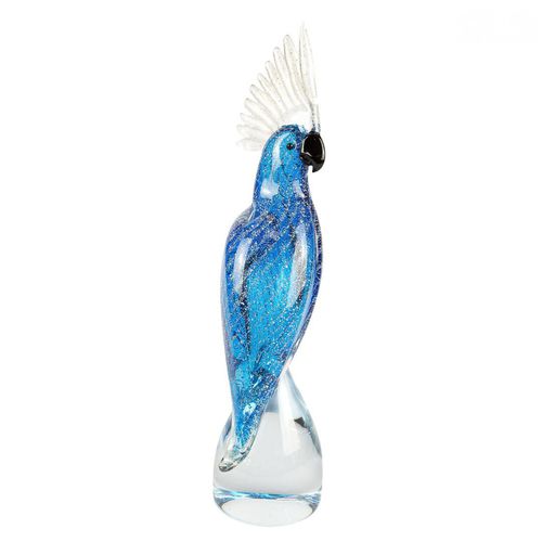 Скульптура из муранского стекла - PARROT  - Original Murano Glass s.n.c. - из кристалла / из серебра