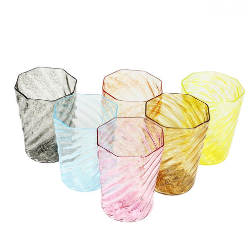Стакан для вина - OCTAGONAL AND TWISTED - Original Murano Glass s.n.c. - для коктейлей / из дутого стекла / из муранского стекла