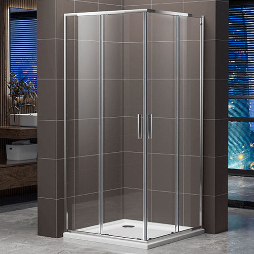 Душевая кабина из стекла - A2721 - Shaoxing Joyful Bathroom Co., Ltd - алюминиевый сплав / с распашной дверцей / квадратная