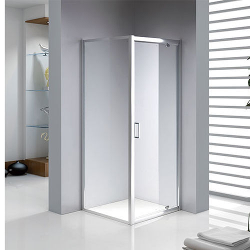 Душевая кабина из стекла - A1800K-F - Shaoxing Joyful Bathroom Co., Ltd - с поворотной дверцей / угловая / прозрачное стекло
