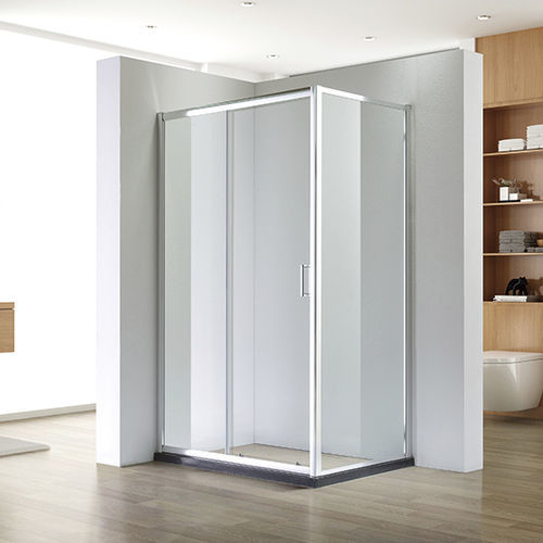 Душевая кабина из стекла - A1800T-W - Shaoxing Joyful Bathroom Co., Ltd - с раздвижными дверями / угловая / прозрачное стекло