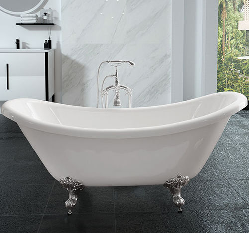 Овальная ванна - MV006G - Shaoxing Joyful Bathroom Co., Ltd - на ножках / для жилых зданий / из акрила