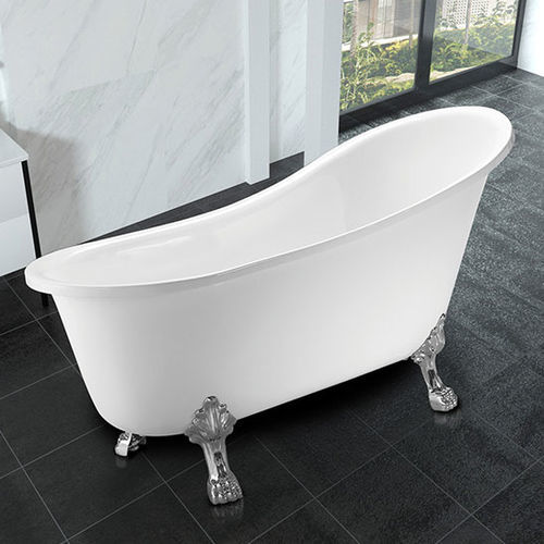 Овальная ванна - MV025G-1 - Shaoxing Joyful Bathroom Co., Ltd - на ножках / для жилых зданий / из акрила